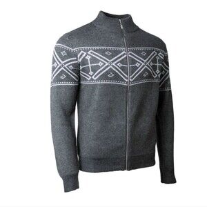 Neve Nolan Full-Zip Sweater Merino Wool Blend XL Turtleneck